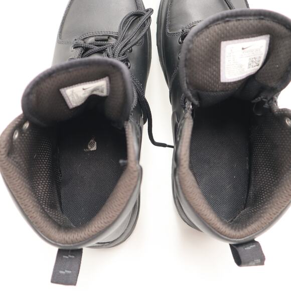 Nike Manoa Triple Black Boots Mens Size 8 Leather Mid Shoes Outdoor 454350-003 main image 4